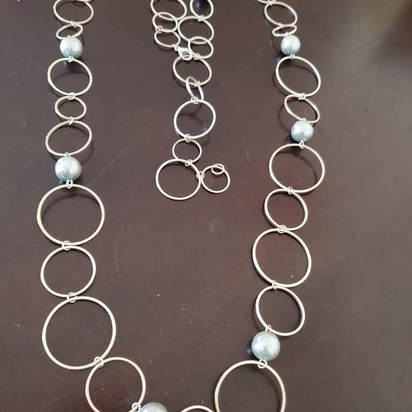Silver Hoops Necklace - Picture 2 of 3